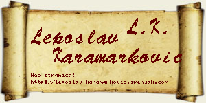 Leposlav Karamarković vizit kartica